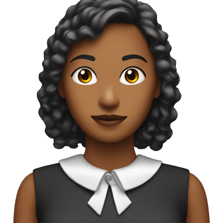 collar on woman emoji