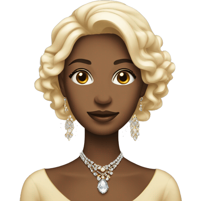 elegant girl with jewelry emoji