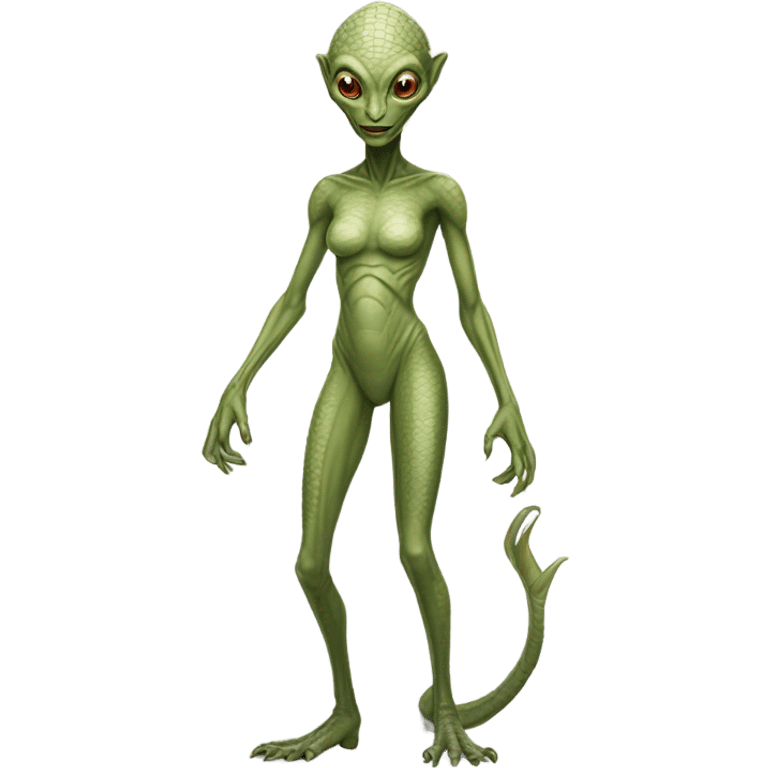 a reptilian alien woman full body emoji