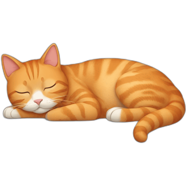 a ginger cat sleeping emoji