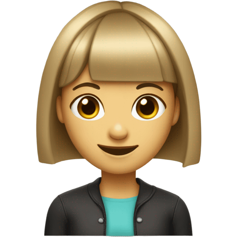 girl with bangs emoji