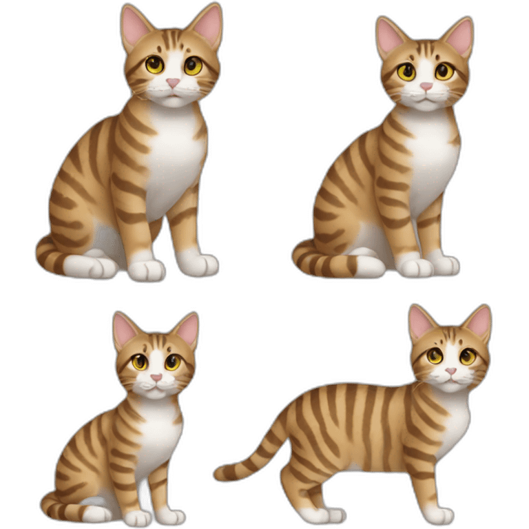 Tabby Cat Full Body emoji