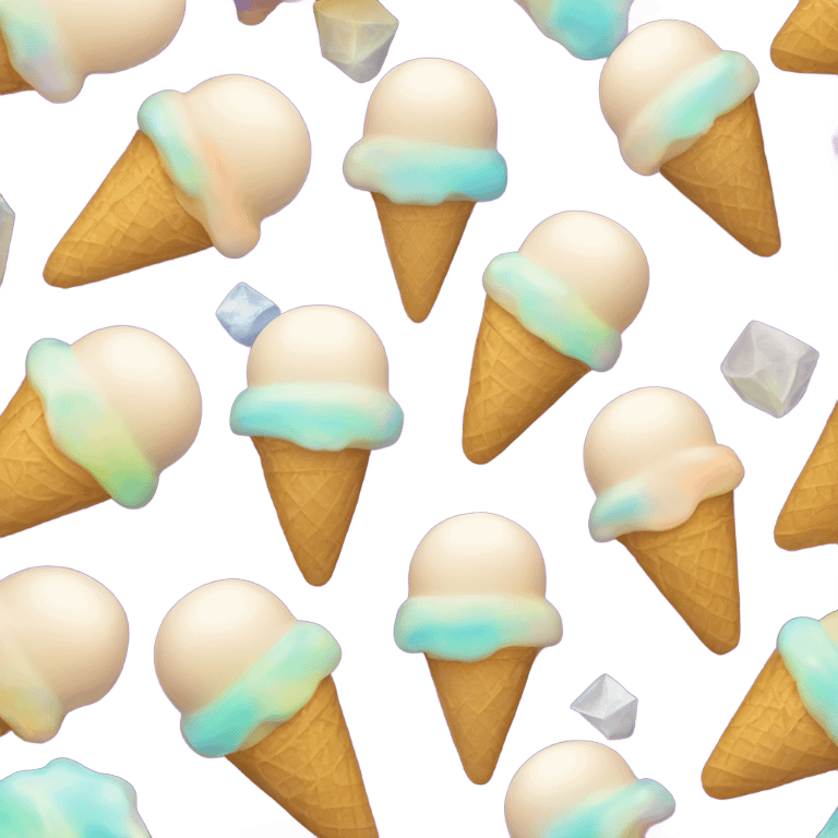 opal Crystal ice cream emoji