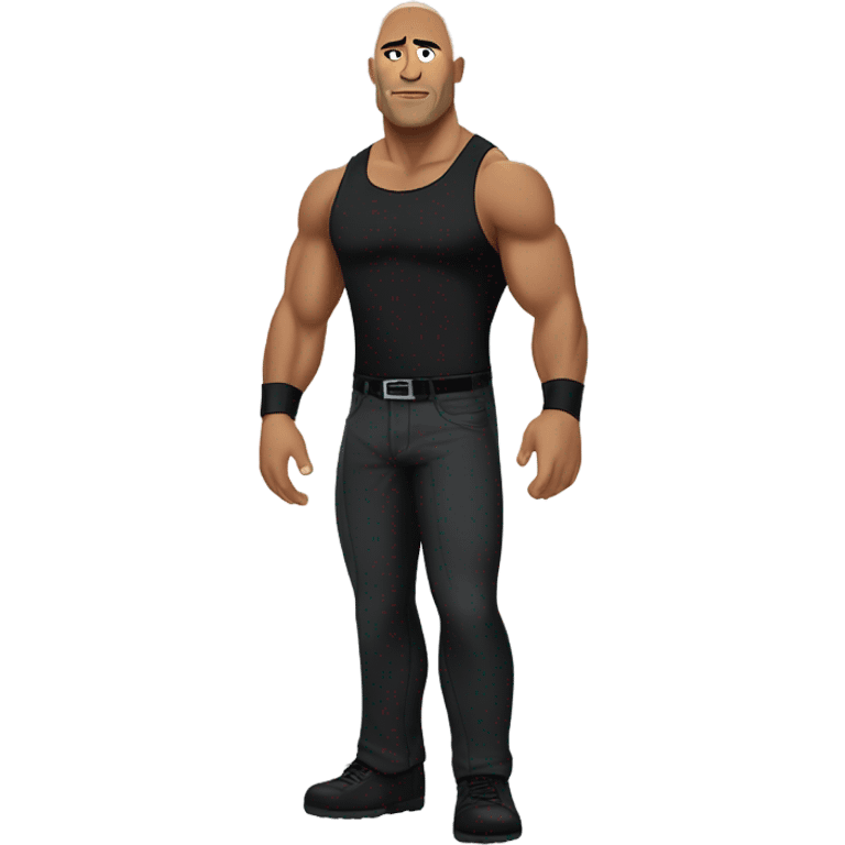 the rock, wwe, full body emoji