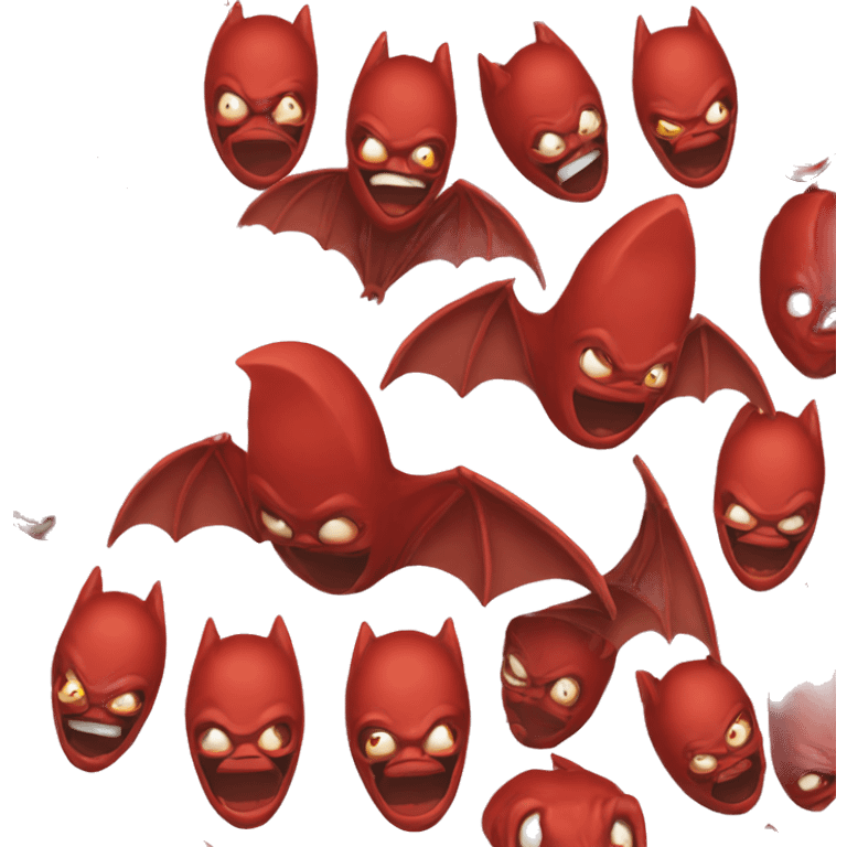 RED BAT NO FACE emoji