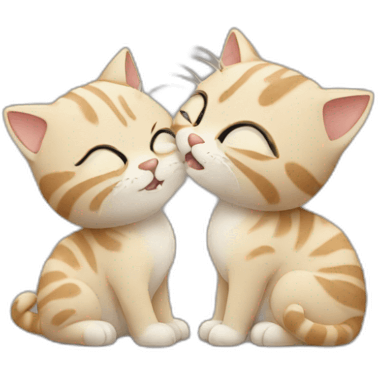 cats kissing emoji