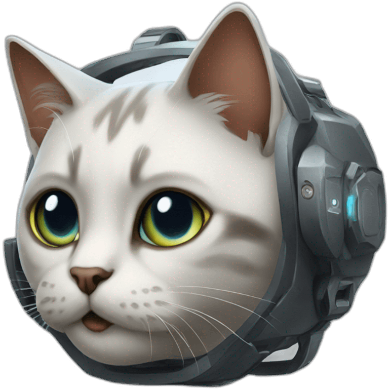 Cat in bots emoji