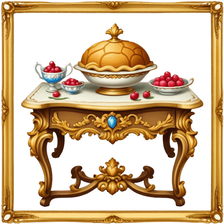 Rococo food table emoji