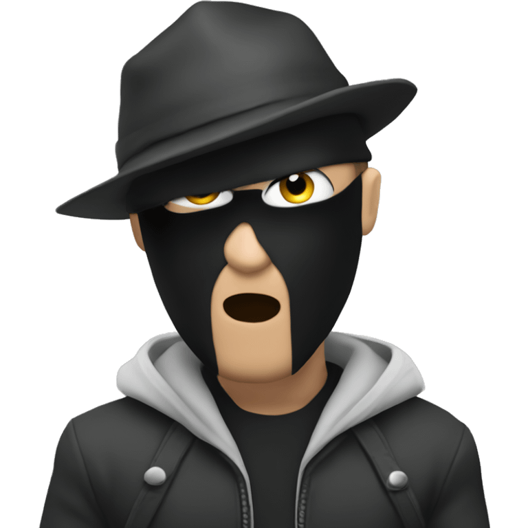 Robber emoji with robux emoji