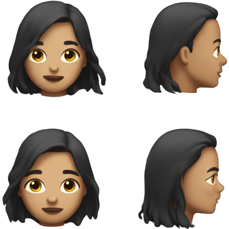 boy with long hair on top and shaved head on side in black jacket emoji