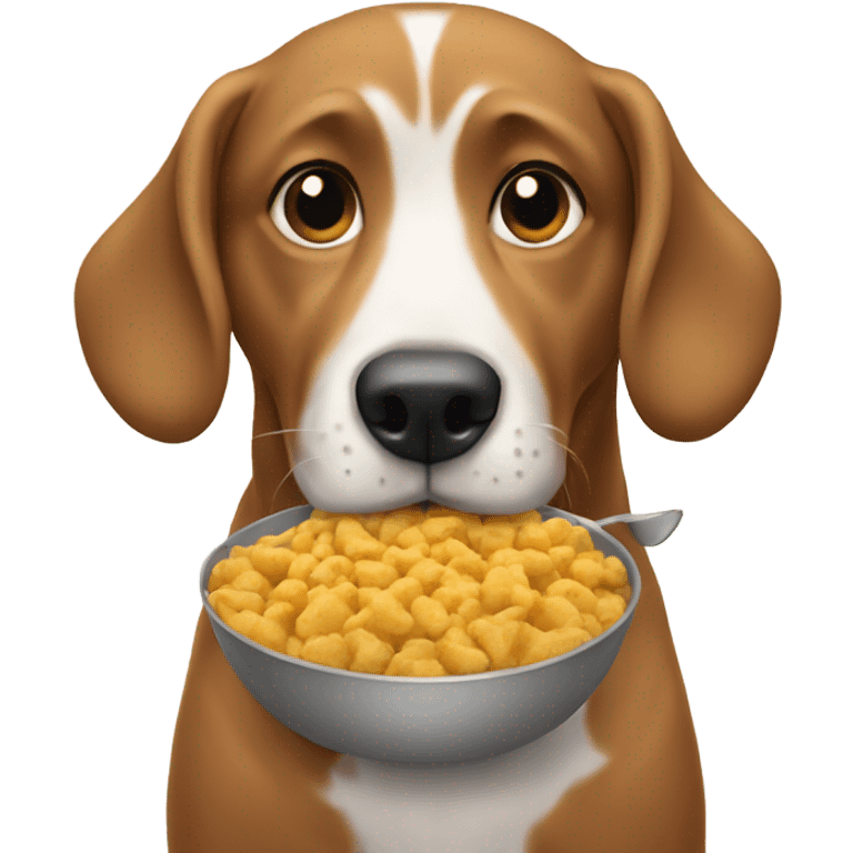 dog eating food emoji