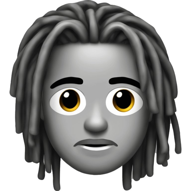 brad pitt with dreadlocks black and white emoji