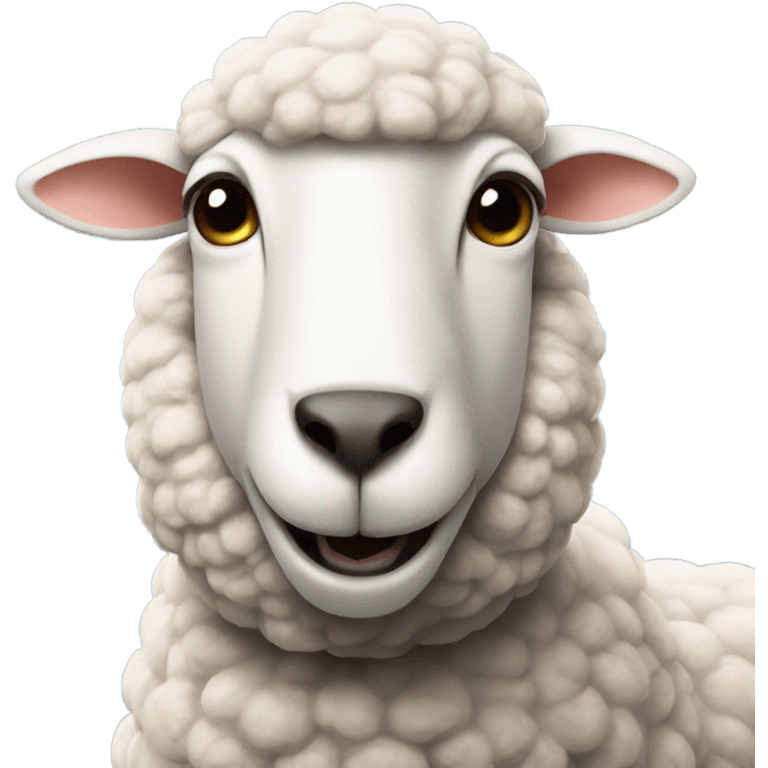 Sheep saying be safe emoji