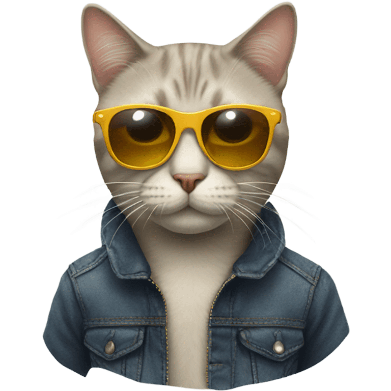 Cat with sunglasses emoji