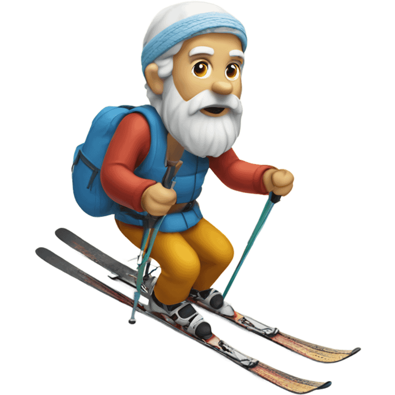 socrates on mountain skis emoji