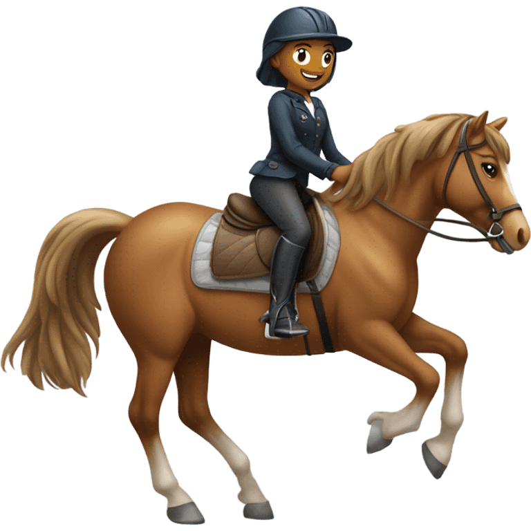 Girl riding a horse  emoji