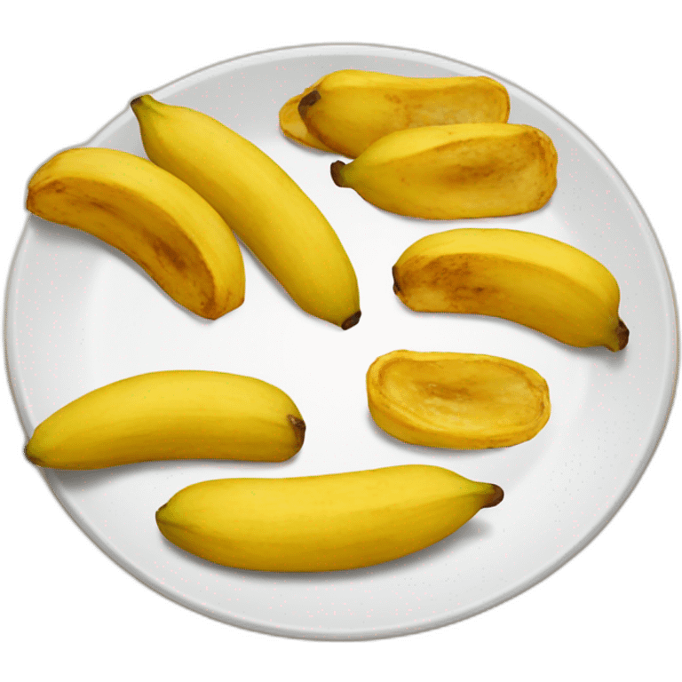 Plate of Fried brackets of plantain emoji