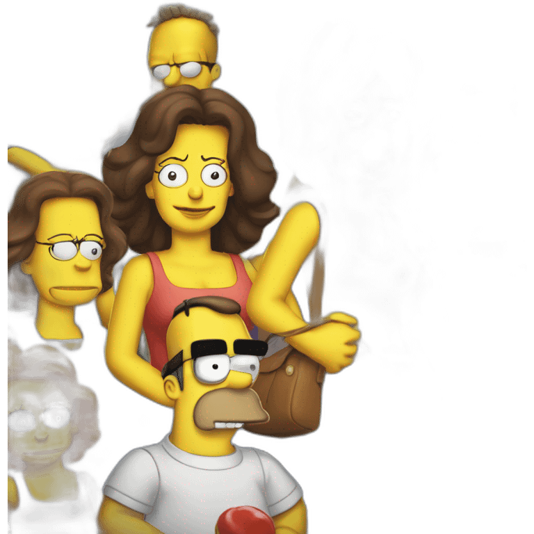 Homer, Marge, Lisa, Bart et Maggie emoji