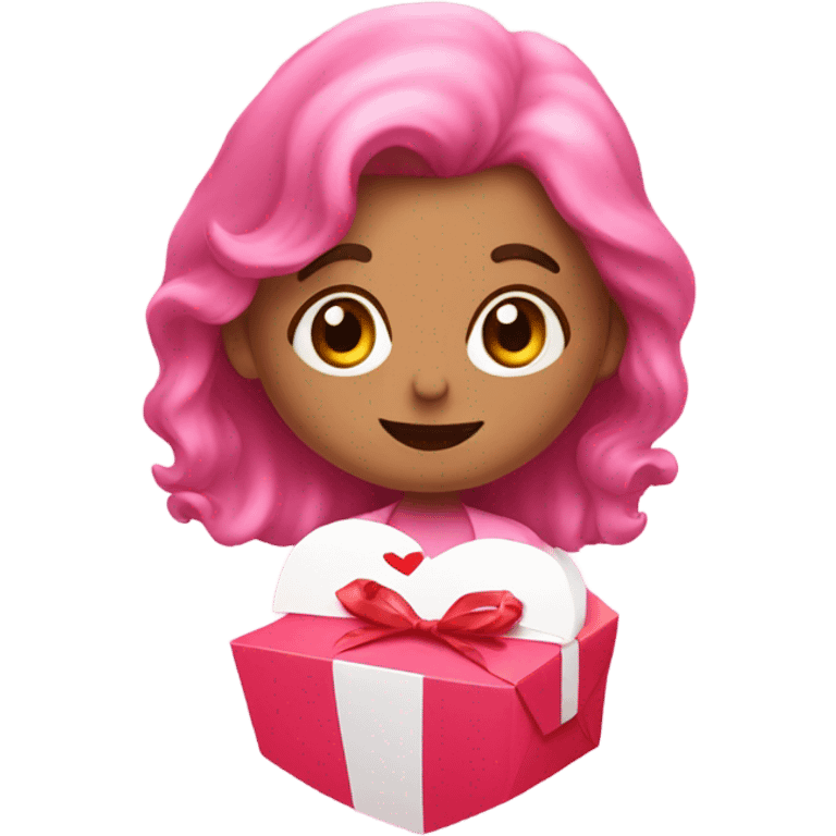 Pink valentines card emoji