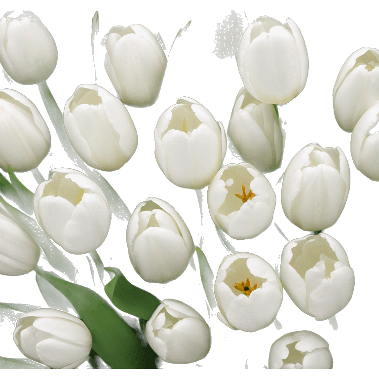 White tulips emoji