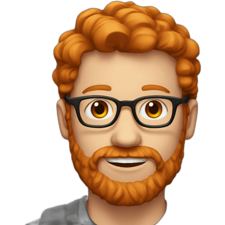 ginger haired man from Leeds with glasses and stubble emoji