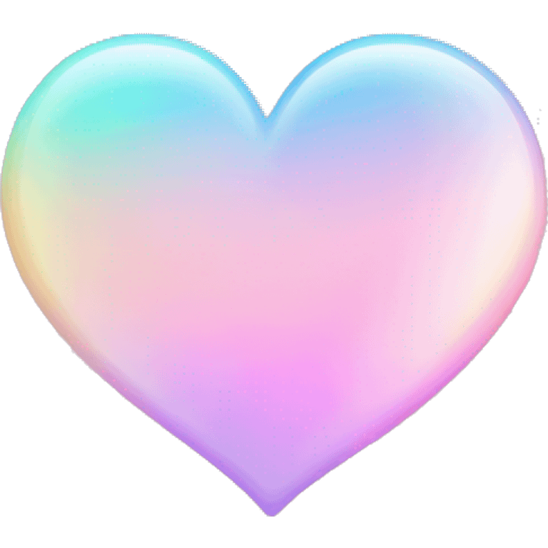 Iridescent gradient pastel heart emoji