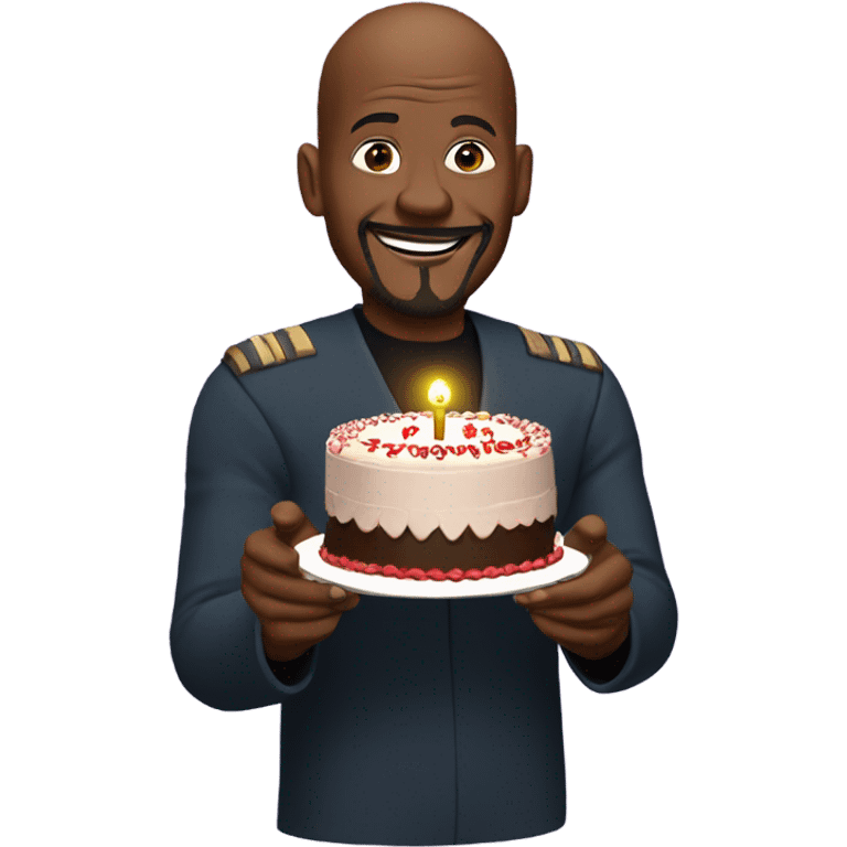 Sisko with birthday cake  emoji