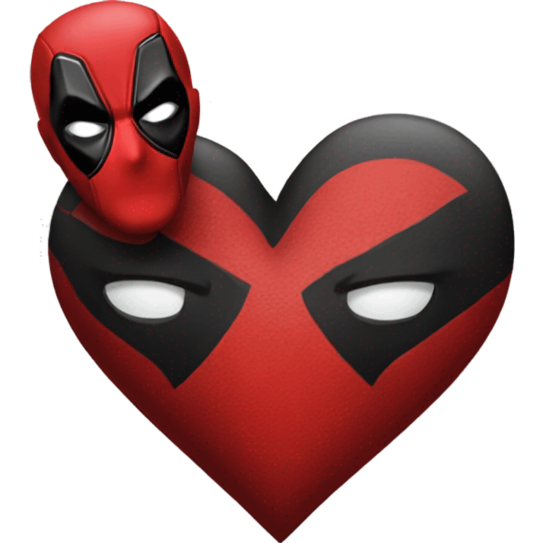 Deadpool making a heart emoji