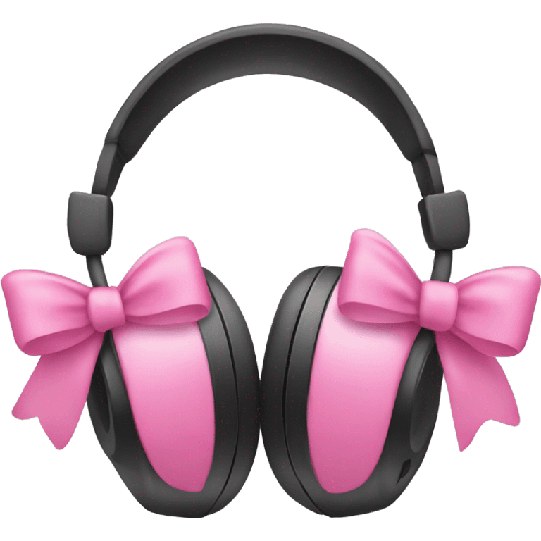 Headphones with pink bows emoji