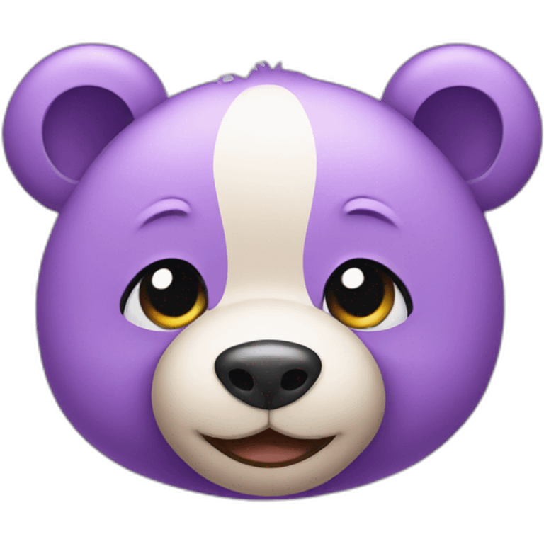 Purple cute bear emoji