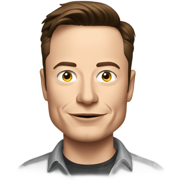 Elon musk wearing a shirt that says HAZA group emoji