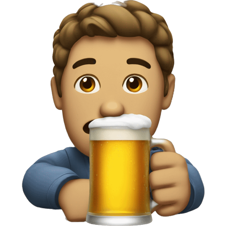 Drinking a cold beer  emoji