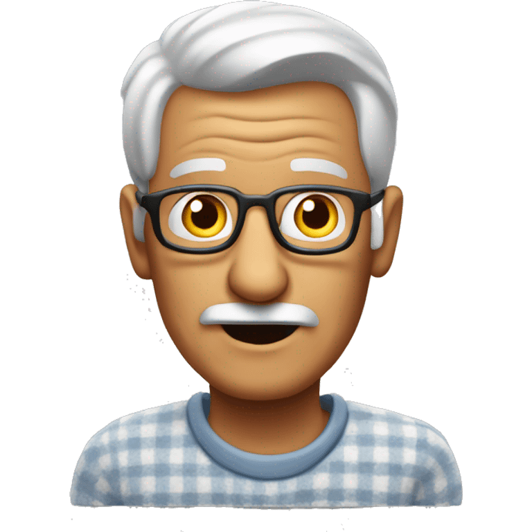 grandpa on a computer game emoji