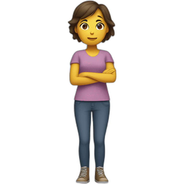 female crossing arms emoji