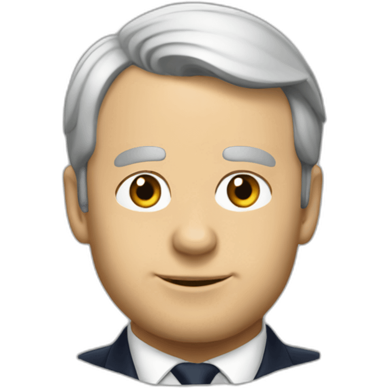 Macron incarnant un chat emoji