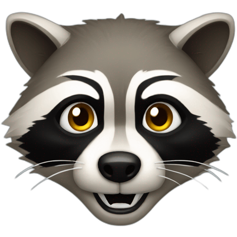 very angry raccoon emoji