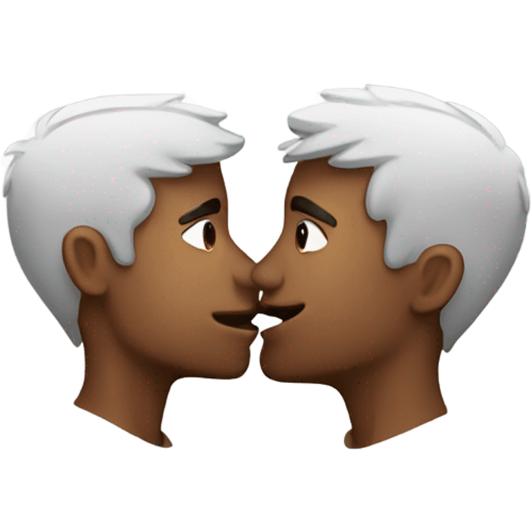 Two guys kissing emoji