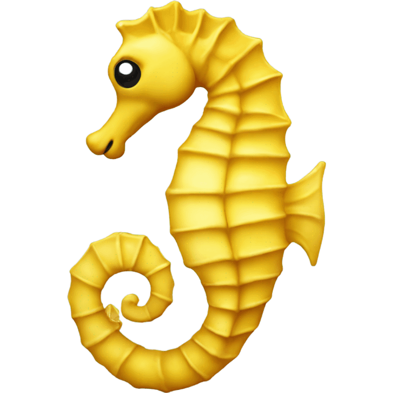 A sea horse yellow emoji