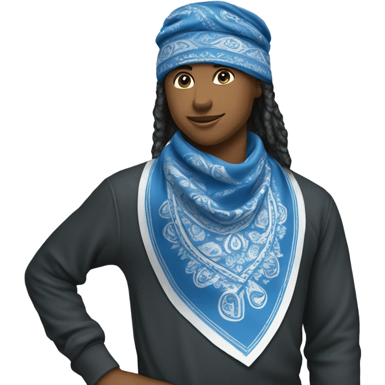 Blue bandana emoji