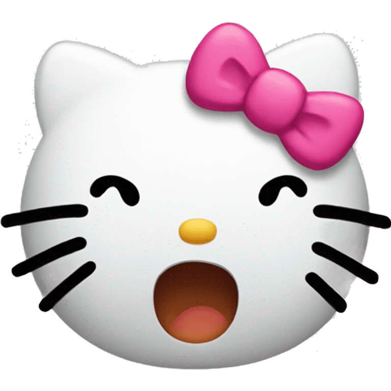 Hello kitty long face emoji