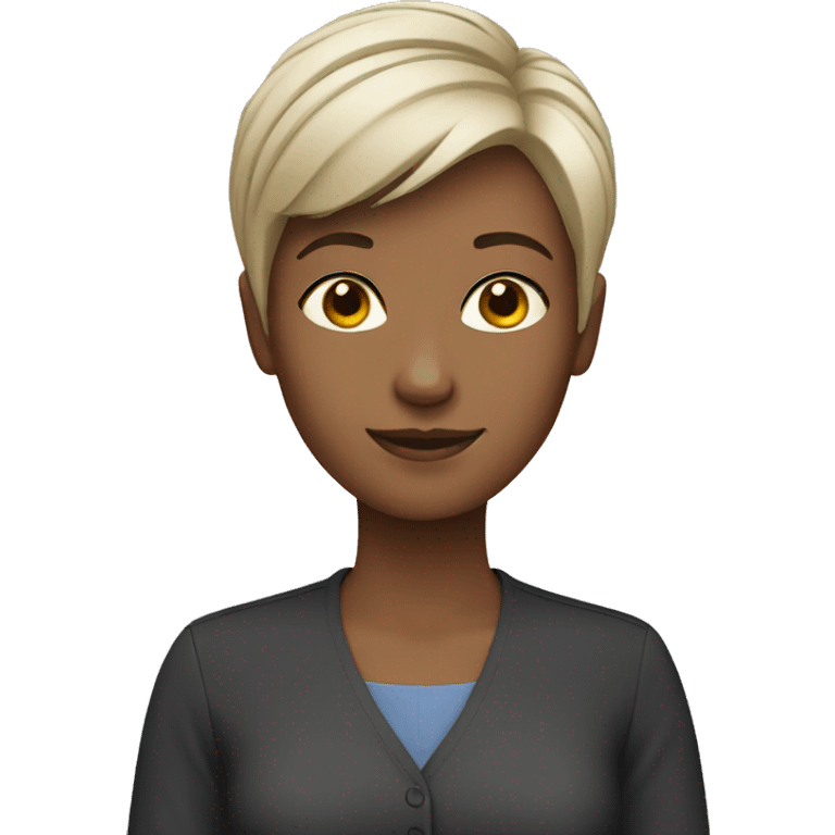 female teacher short hair emoji