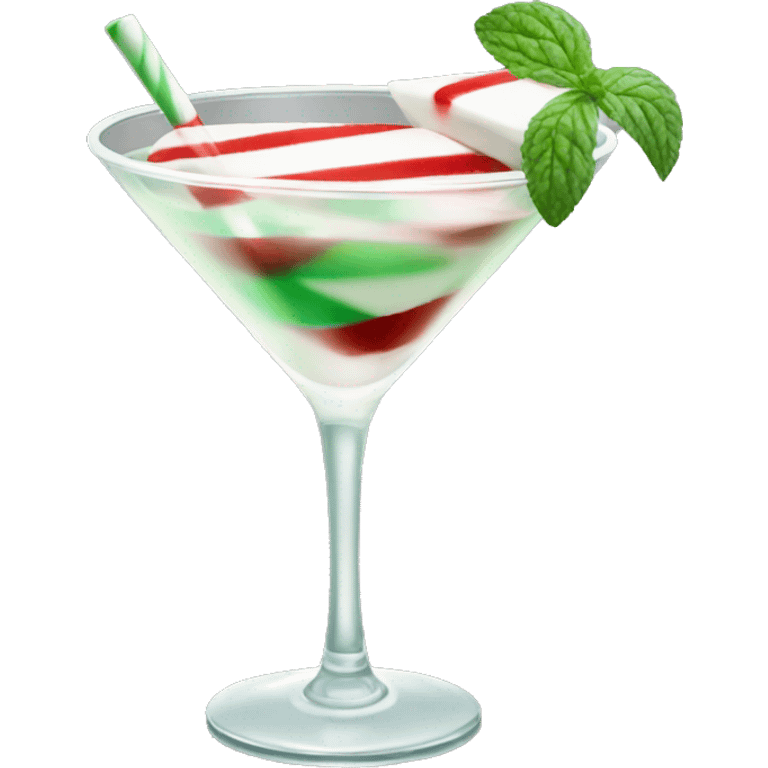 Peppermint martini emoji