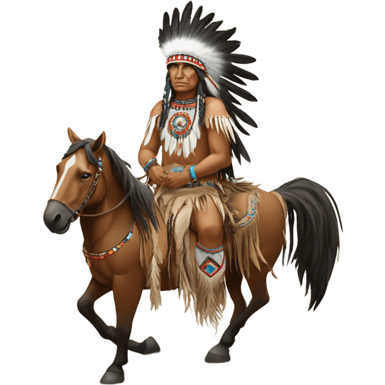 Chief with horse  emoji