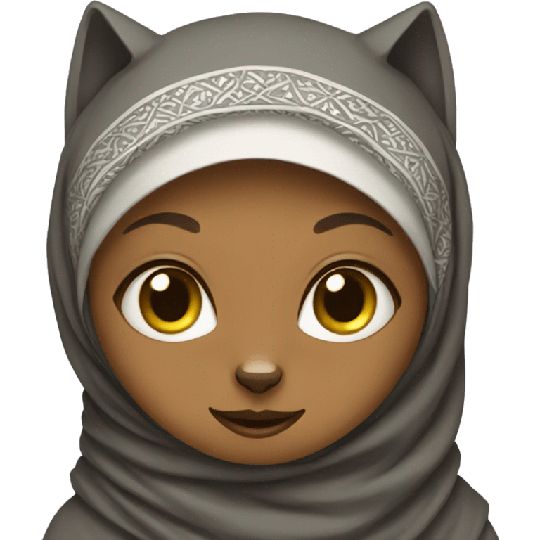 Cat with hijab emoji