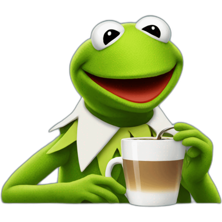 kermit drinking coffee emoji