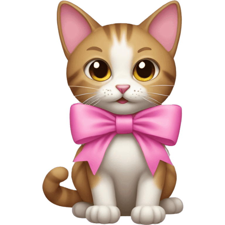 cat with a pink bow emoji