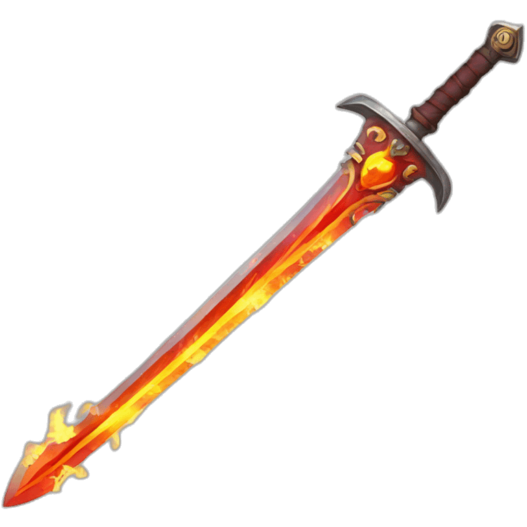 fire glass sword emoji