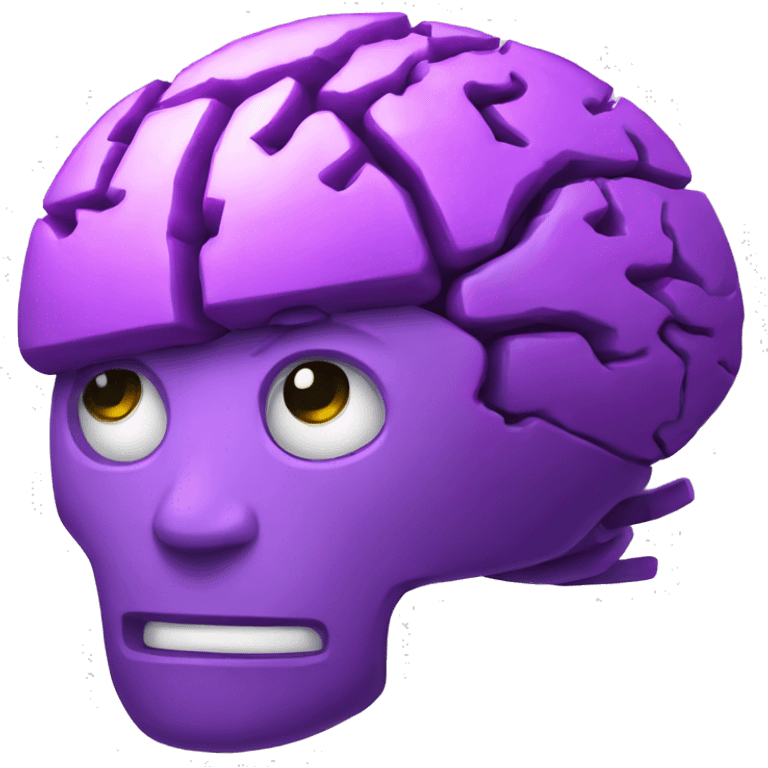 purple brain lightning bolt robot emoji