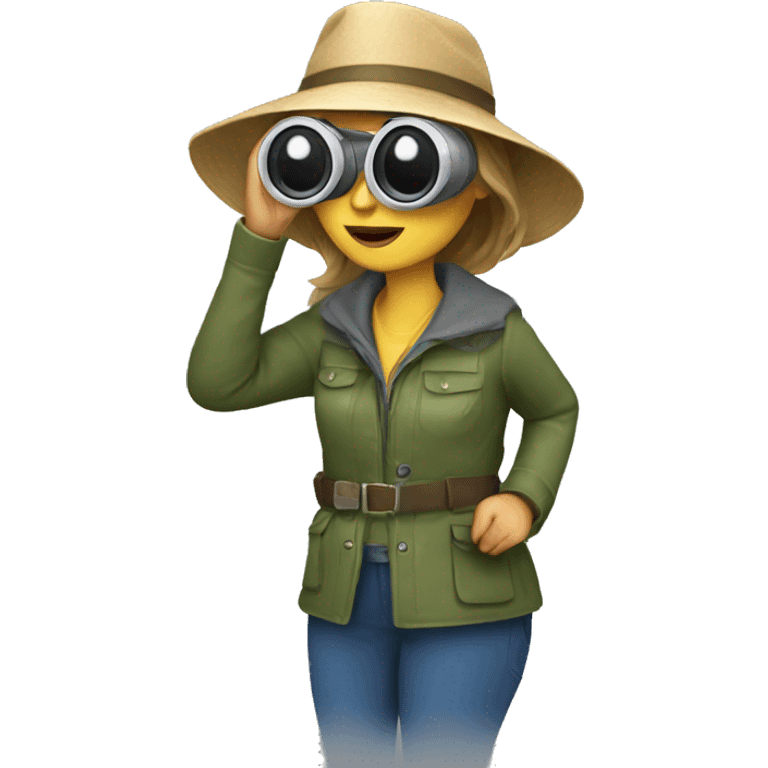 Birdwatcher lady emoji