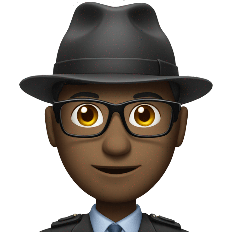 agent with hat and glasses emoji